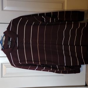 Jos A. Bank Maroon long sleeve Polo size large